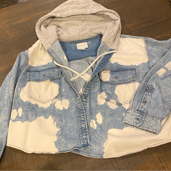 🌸 American Eagle Denim Hoodie Size XXL - Picture 4 of 8